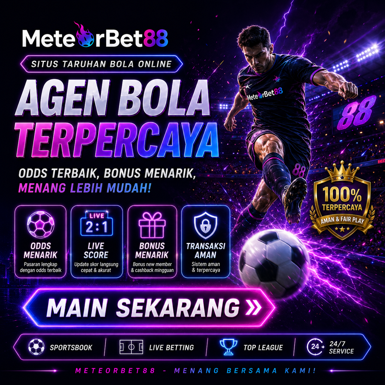 METEORBET88 Agen Bola Online Terpercaya METEORBET88 agen bola online terpercaya dengan live bet dan mix parlay